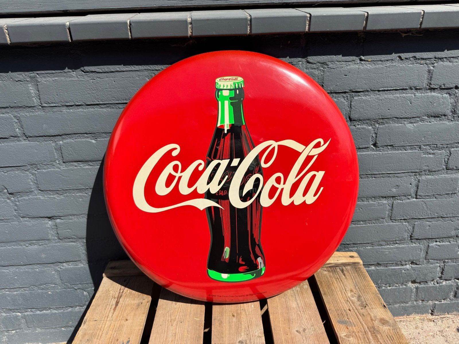 Ancien panneau publicitaire Coca Cola - Vintage, Collections, Enlèvement ou Envoi, Utilisé, Panneau publicitaire