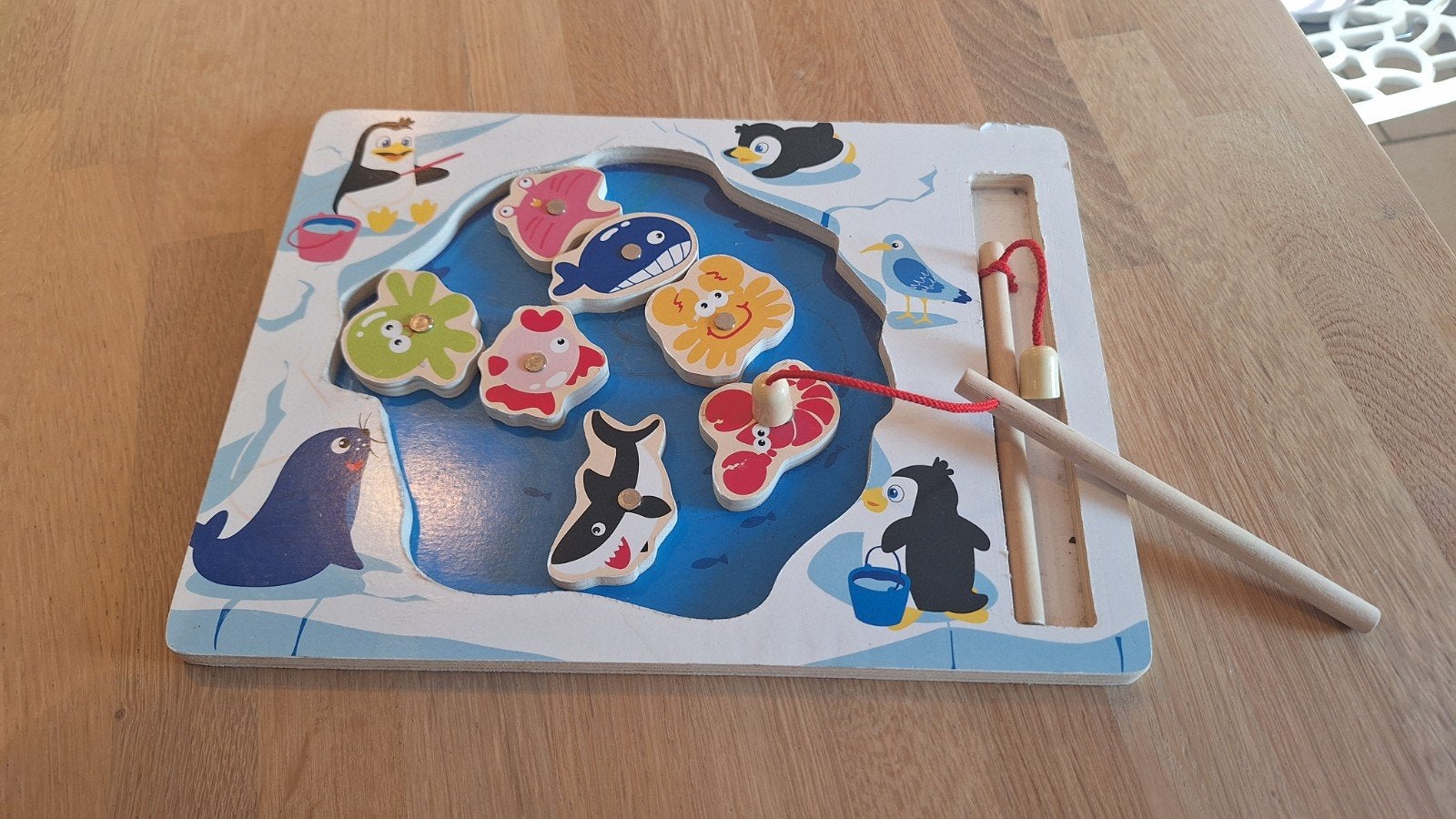 Jeu de pêche à la ligne magnétique en bois - Banquise, Enfants & Bébés, Enlèvement, Utilisé