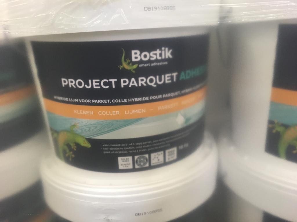 Parketlijm parket lijm Bostik vloerverwarming, Ophalen, Nieuw, Parket
