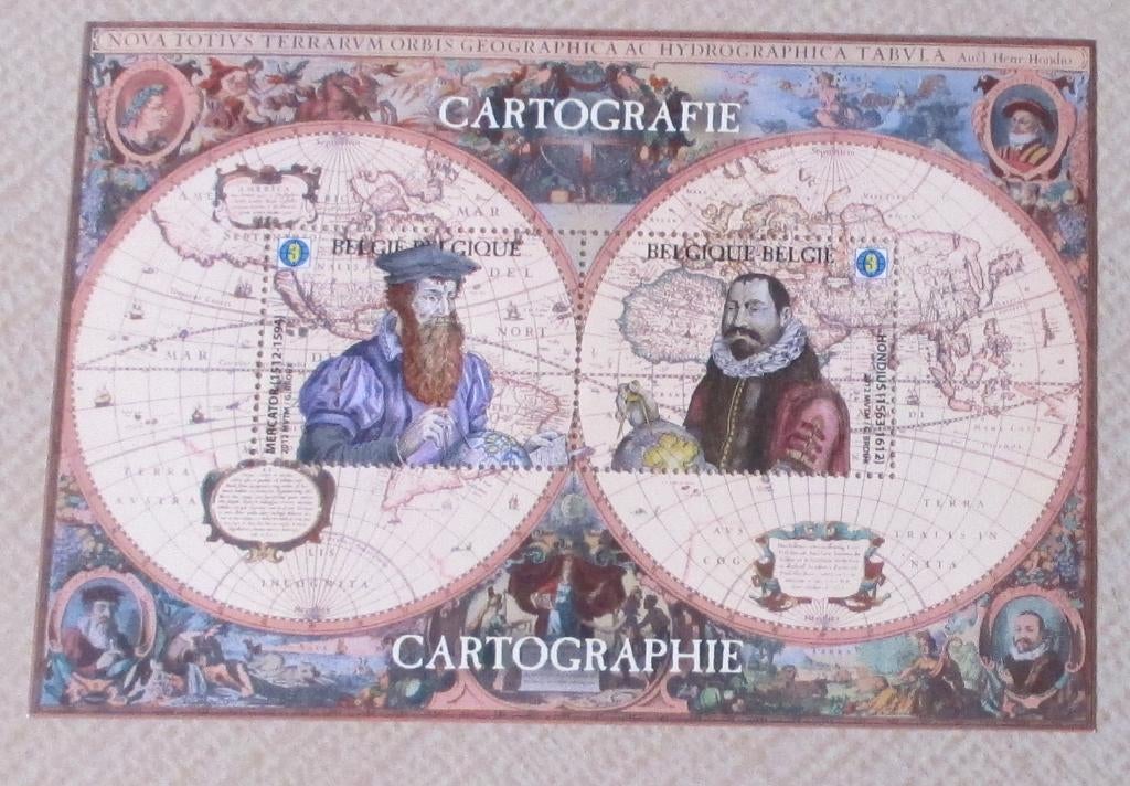 1 blok BL199 cartografie mercator, Neuf, Enlèvement ou Envoi, Non oblitéré, Timbre-poste