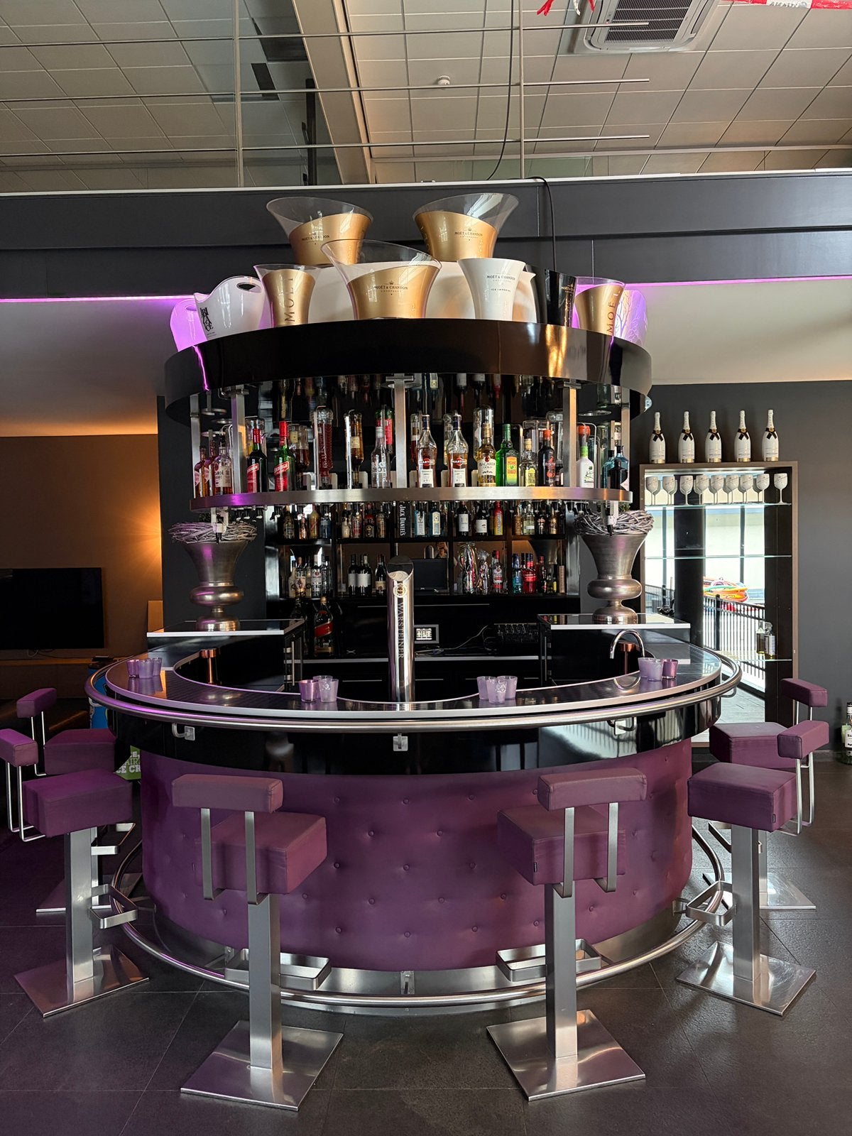 Bar de luxe avec tabourets de bar - ensemble complet, Maison & Meubles, Enlèvement, Comme neuf