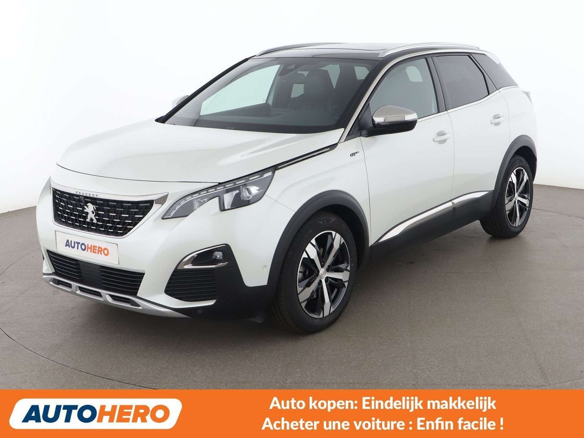Peugeot 3008 2.0 Blue-HDi GT (bj 2018, automaat), Wit, Leder, 5 deurs, 1540 kg