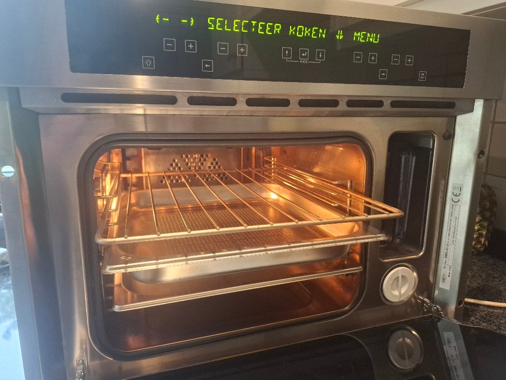 Boretti BMS-45 IX, luxe inbouw combi-stoomoven, Huis en Inrichting, Ophalen, Overige typen, Zo goed als nieuw, Metaal