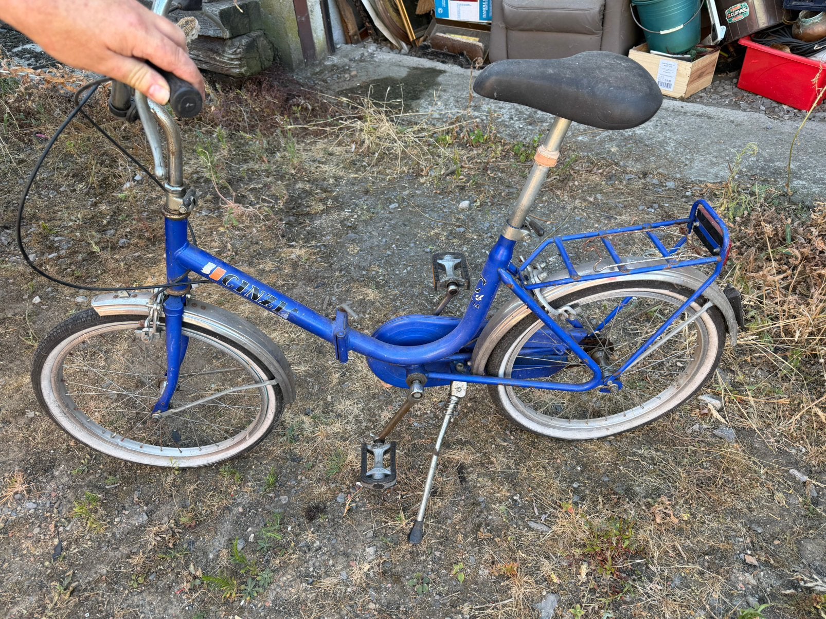 Vintage Cinzia plooifiets, Fietsen en Brommers, Fietsen | Vouwfietsen, Ophalen, Gebruikt, Deels opvouwbaar, Overige merken