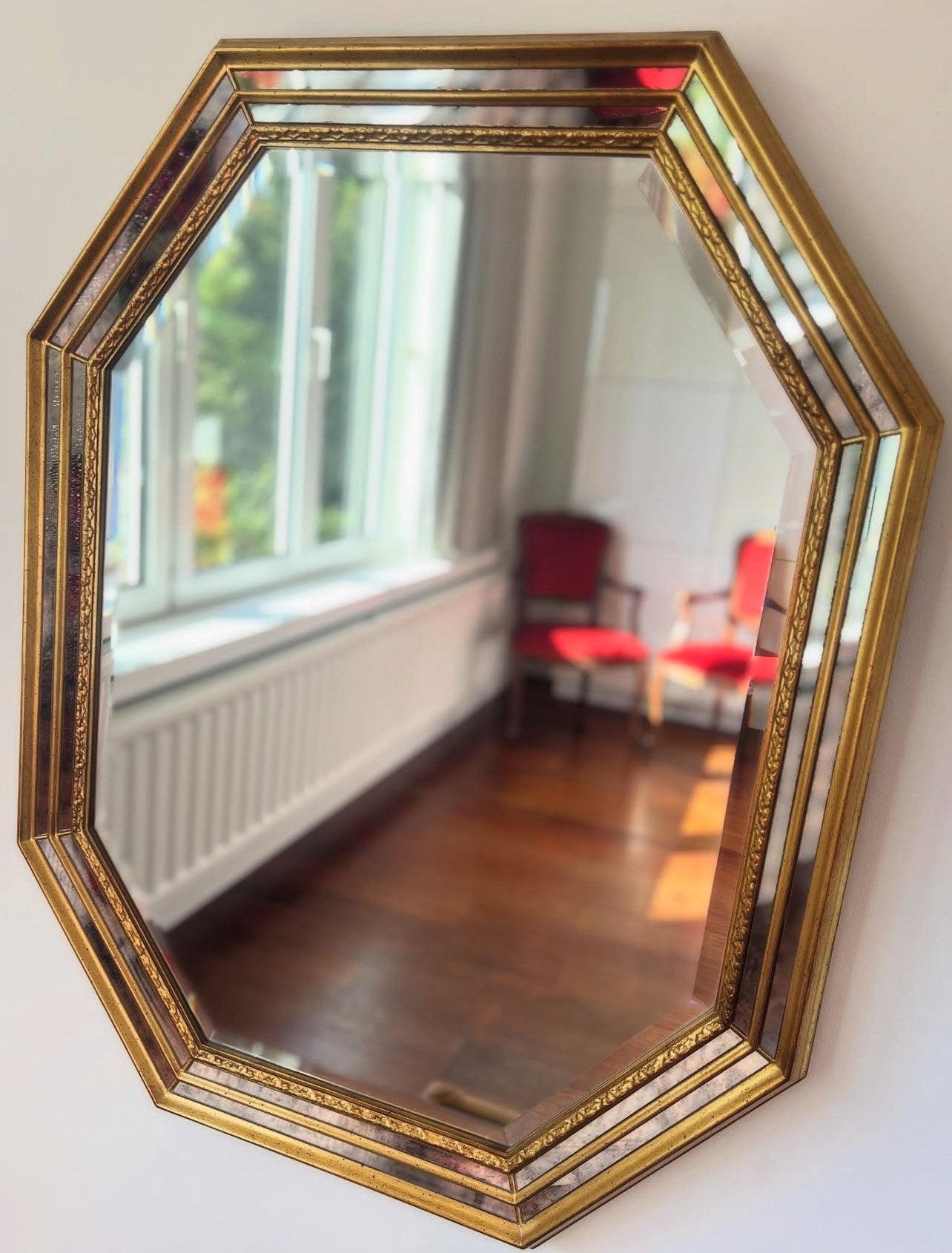 Deknudt Spiegel achthoekig, Huis en Inrichting, Ophalen, Zo goed als nieuw