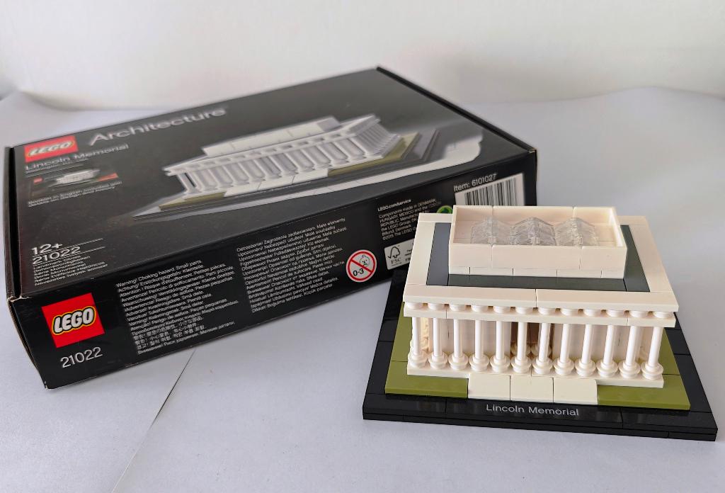 Lego Architecture 21022 Lincoln Memorial set compleet, Lego, Architecture, Ophalen of Verzenden, Zo goed als nieuw
