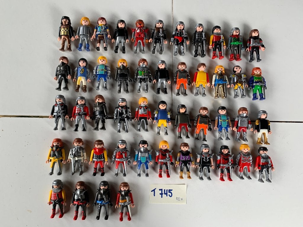 PLAYMOBIL T745: SUPERLOT 48 RIDDERS, Kinderen en Baby's, Speelgoed | Playmobil, Losse onderdelen, Zo goed als nieuw, Figuren, Historisch