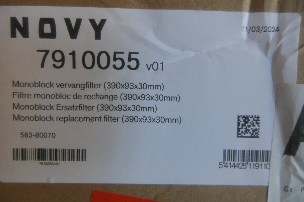 Koolstoffilter voor NOVY Recirculatiebox 7910055, Ophalen, Nieuw, Kan