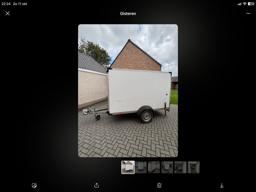Gesloten aanhangwagen, Auto diversen, Ophalen, Gebruikt