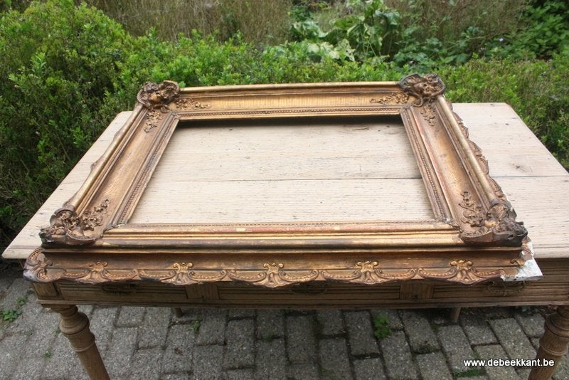 Retro vintage antieke oude houten kader lijst BESCHADIGD, Enlèvement