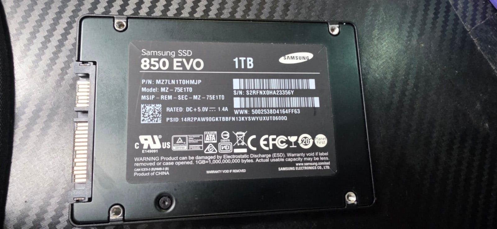 SSD SATA Samsung EVO 850 1TB, Ophalen of Verzenden, SATA, SSD