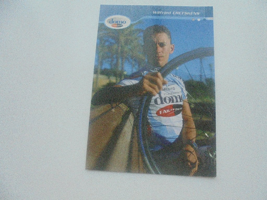 wielrenner-wilfried cretskens, Verzamelen, Foto's en Prenten, Verzenden, 1980 tot heden, Zo goed als nieuw, Foto
