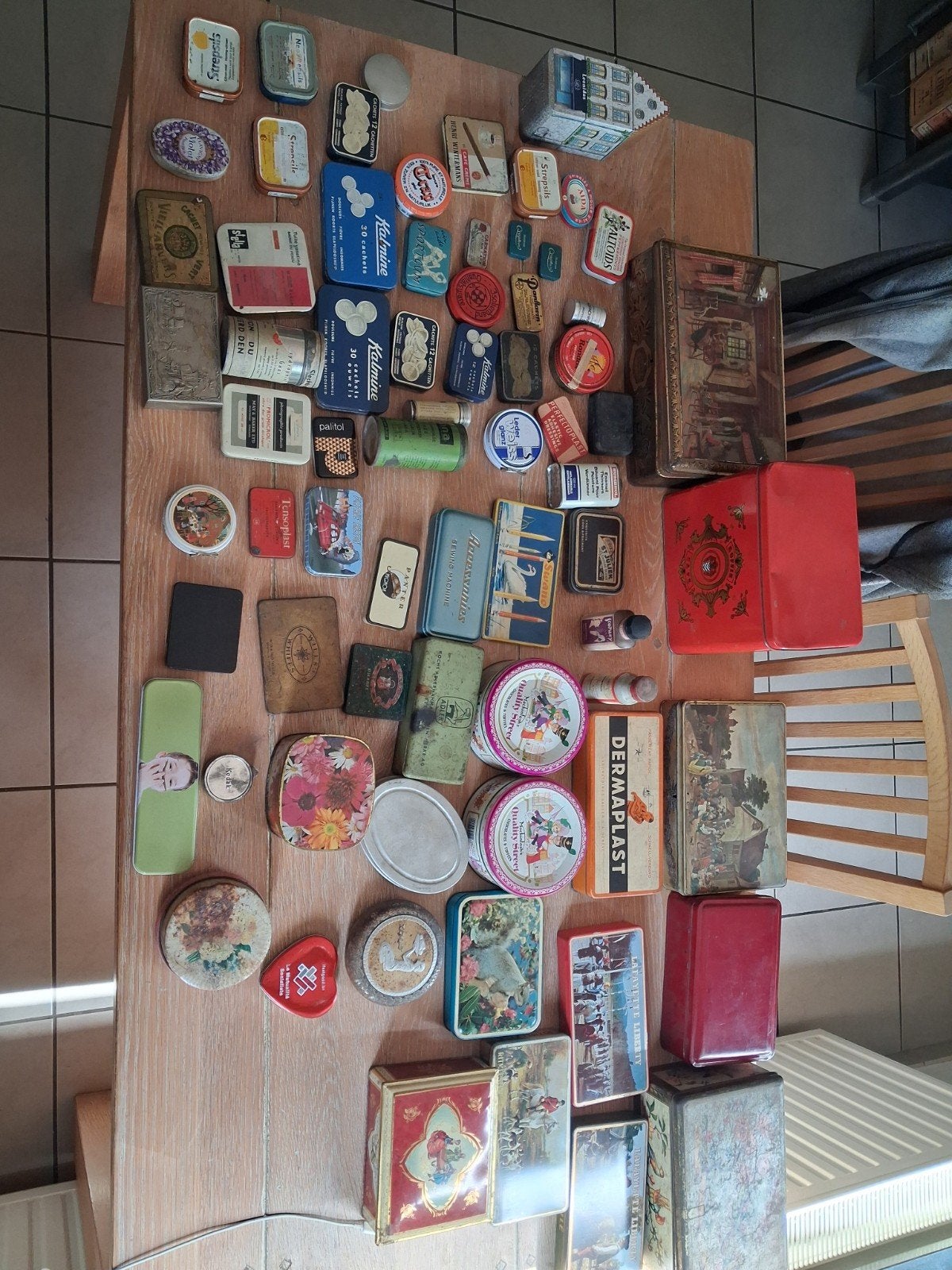 Anciennes boîtes métalliques, Collections, Boîte en métal, Enlèvement