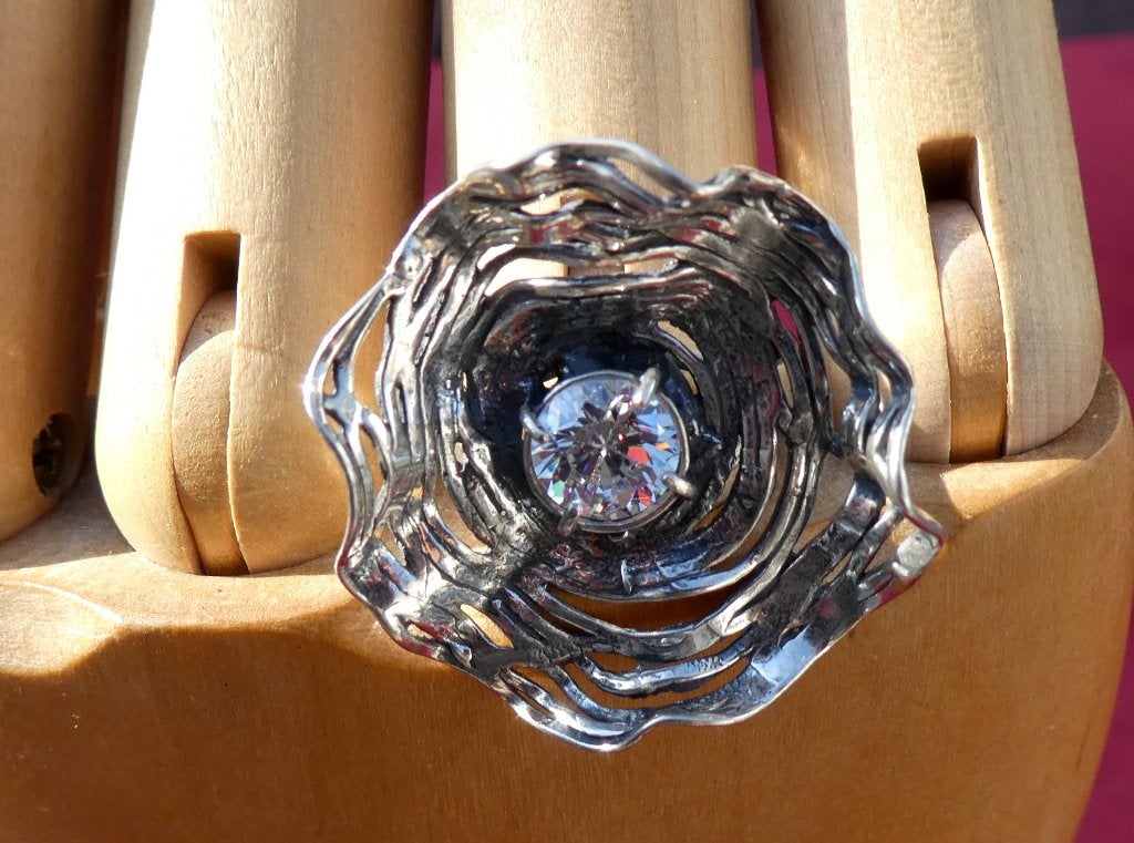 Prachtige nieuwe 925 zilveren ring, Ophalen of Verzenden, Nieuw, Zilver, Zilver