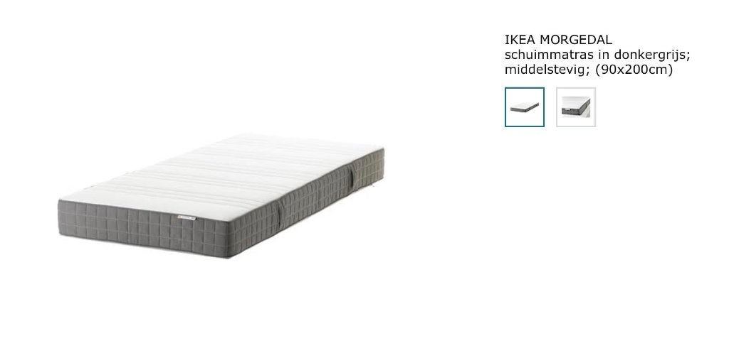 Matelas IKEA Morgedal 140x200, Maison & Meubles, Matelas, Queen size, 140 cm, Enlèvement