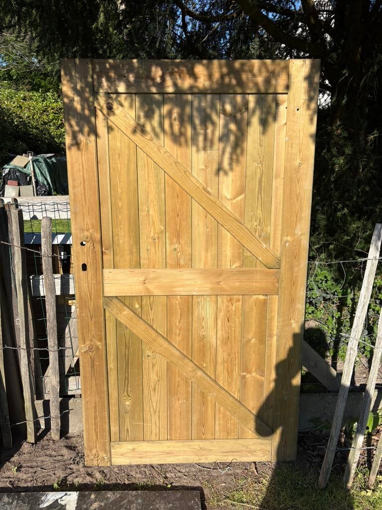 Houten tuinpoort, Jardin & Terrasse, Portes de jardin, Enlèvement, Utilisé, Bois