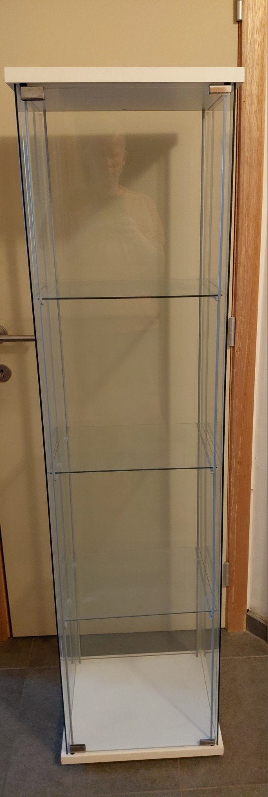 Vitrinekast (gereserveerd), Verre, Comme neuf, Moins de 50 cm, Avec tablette(s)