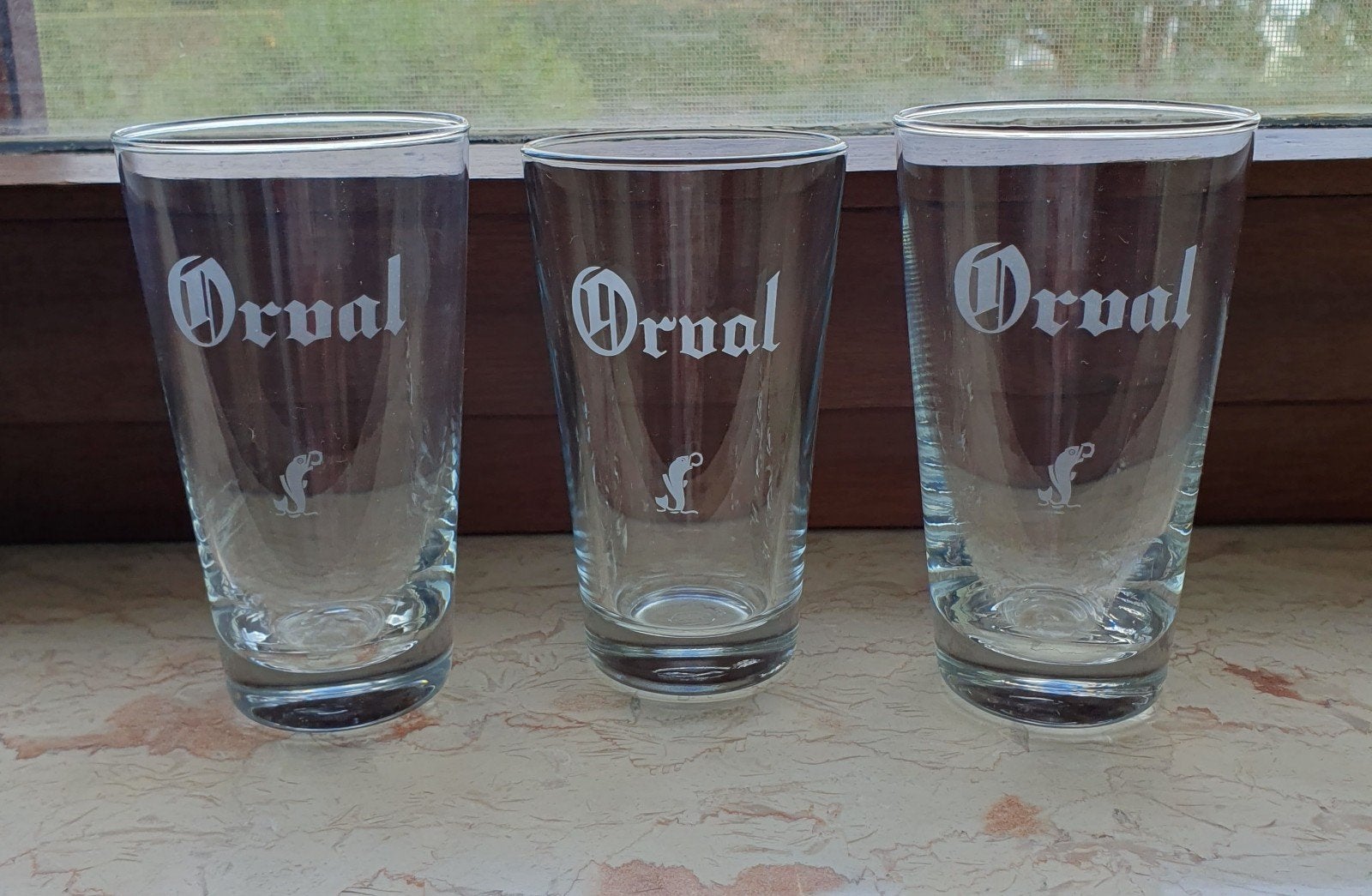 Orval 3 verres á eau (dont 2 anciens), Collections, Enlèvement ou Envoi