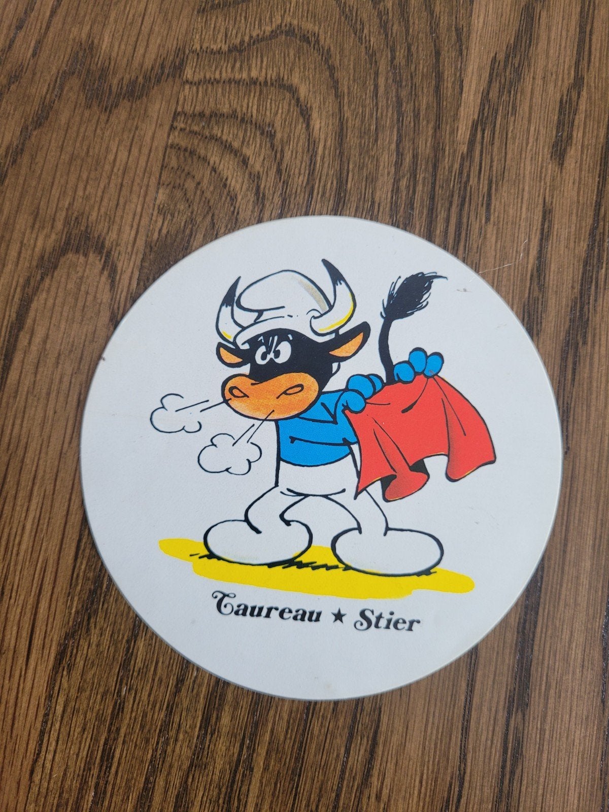 oude sticker de smurfen milkana, Ophalen of Verzenden