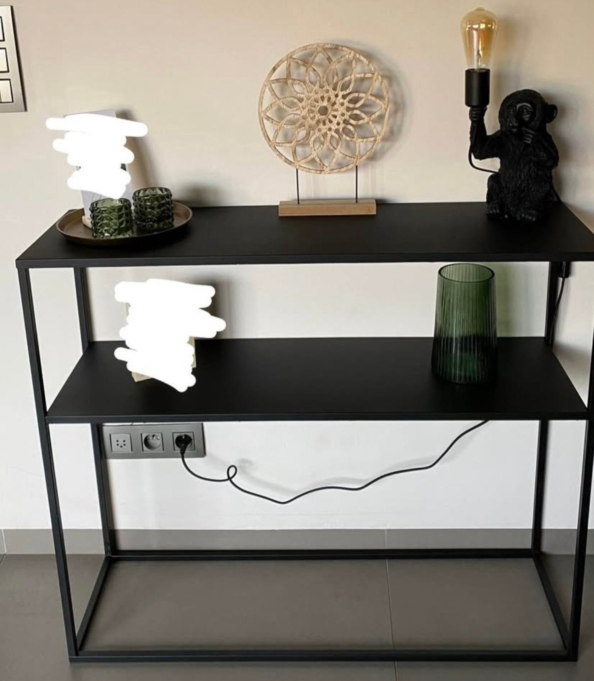 Metalen wandtafel zwart, Ophalen, Gebruikt