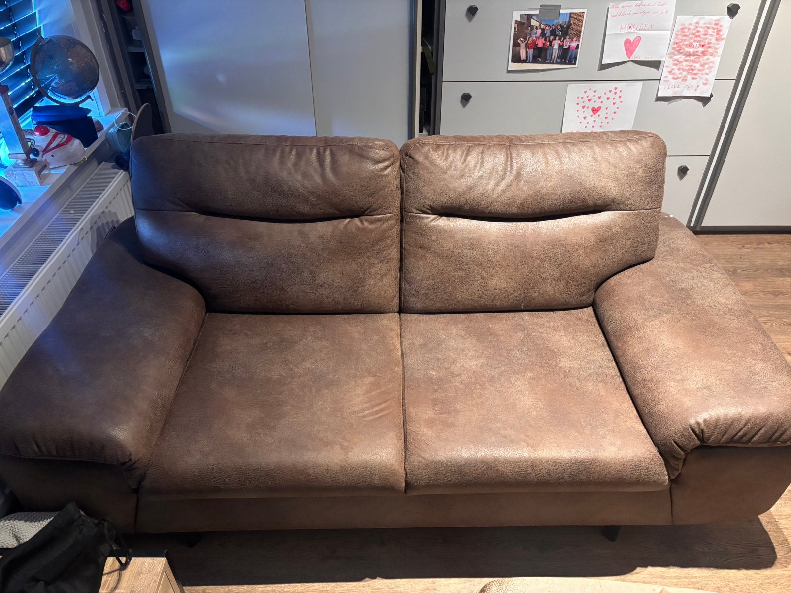 WEBA zetel Stan – 2-zit – cognac/bruin – als nieuw, Enlèvement, Comme neuf, Brun, 180 cm