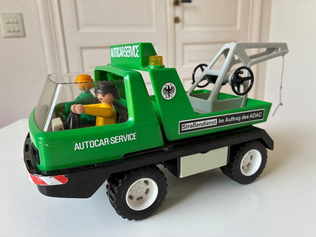 Vintage Playmobil 3473-A Autocar Service 1978 + 2 figuren, Ophalen, Gebruikt, Voertuig