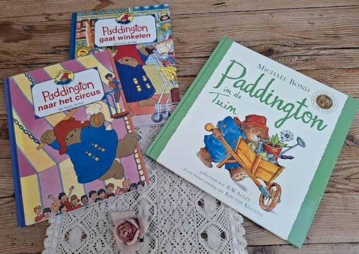 3 boeken beertje Paddington, circus, winkelen, tuin, Boeken, Kinderboeken | Jeugd | onder 10 jaar, Ophalen of Verzenden, Gelezen