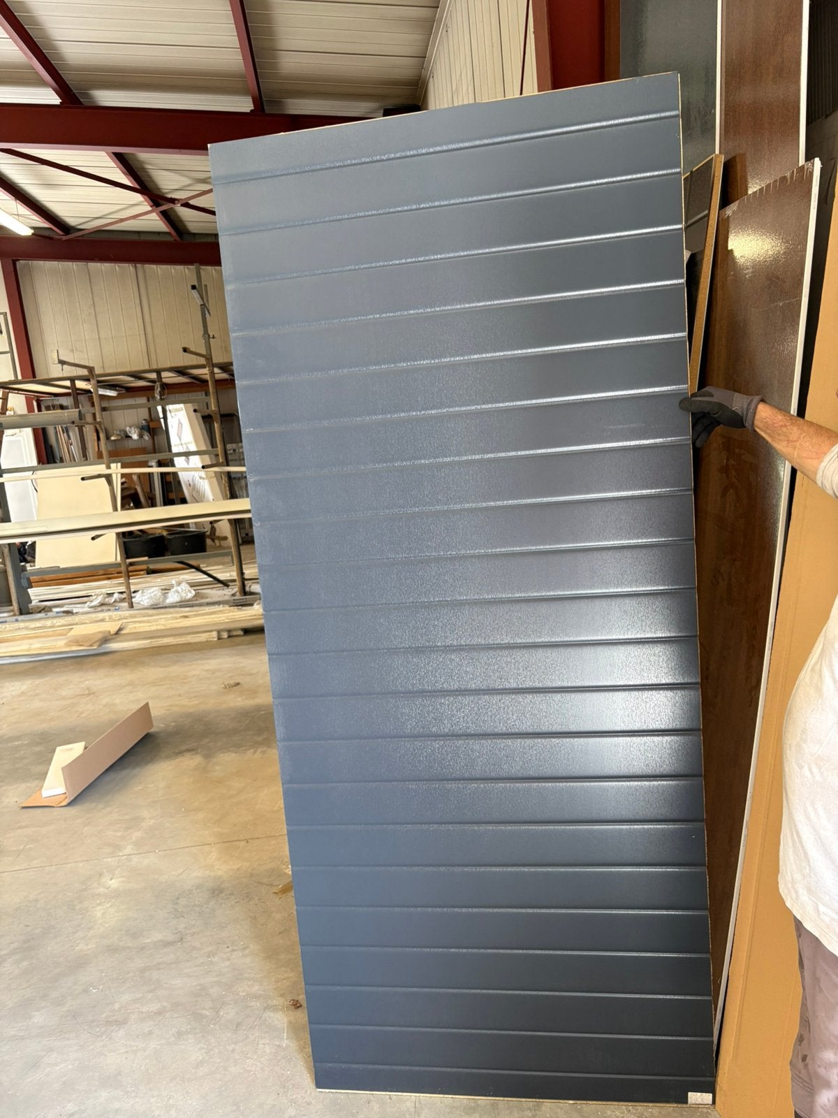Panneau porte gris anthracite er blanc, Bricolage & Construction, Enlèvement, Comme neuf