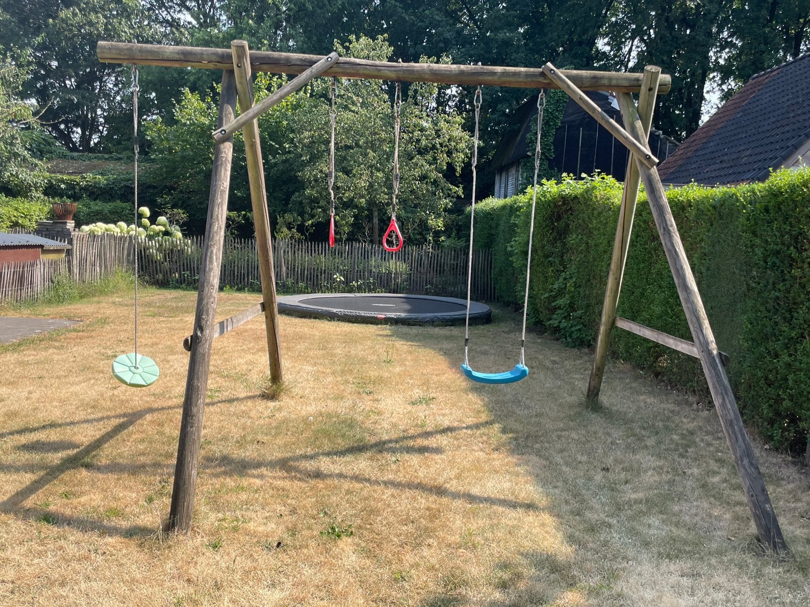 Houten schommel incl babyzitje twv 50 eur nieuw, Kinderen en Baby's, Speelgoed | Buiten | Speeltoestellen, Ophalen, Gebruikt, Schommel
