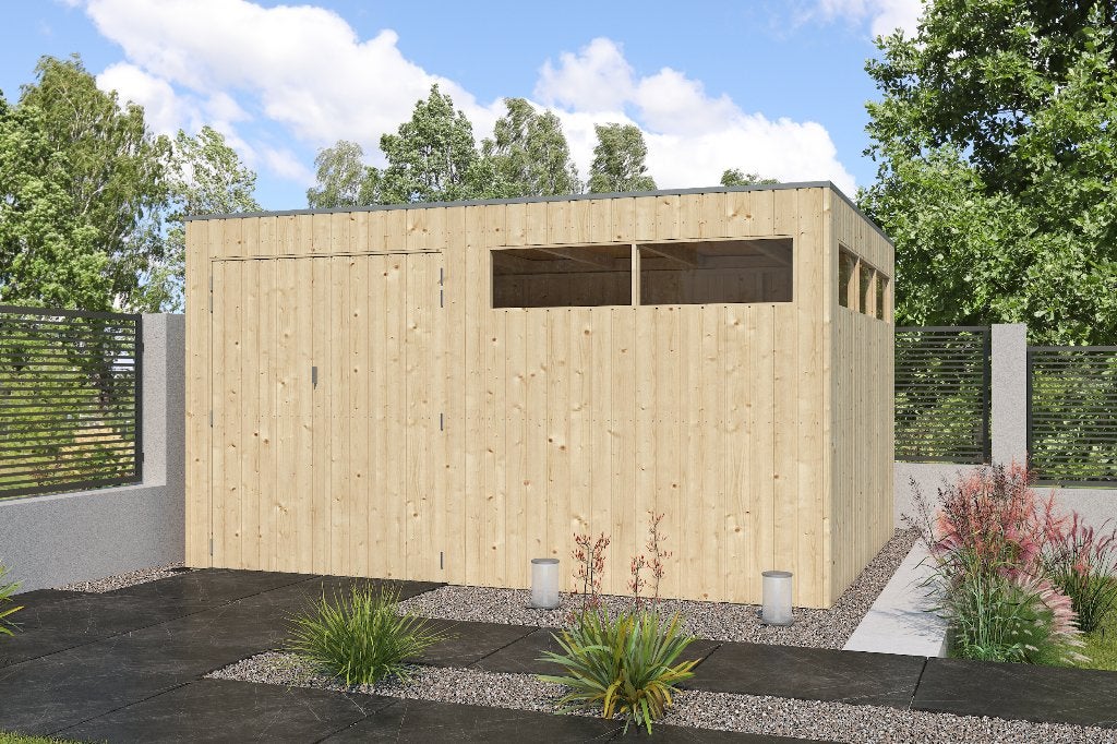 Abri de jardin QBV 400x324 cm NOUVEAU !, Enlèvement ou Envoi, Neuf, Bois, Autres types