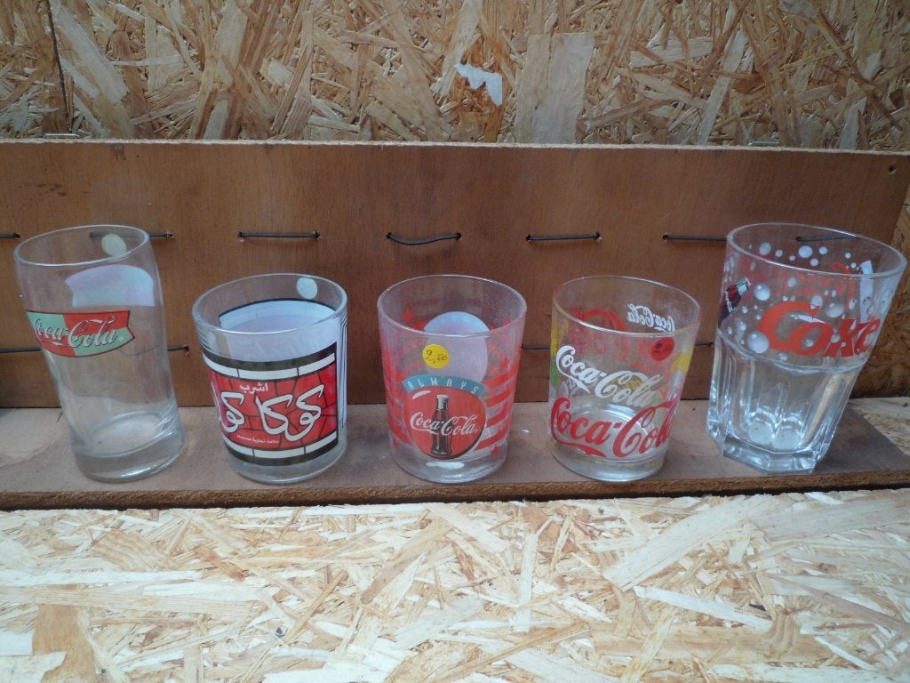 Coca Cola glas - elk glas is meer dan 25 jaar oud, Ophalen