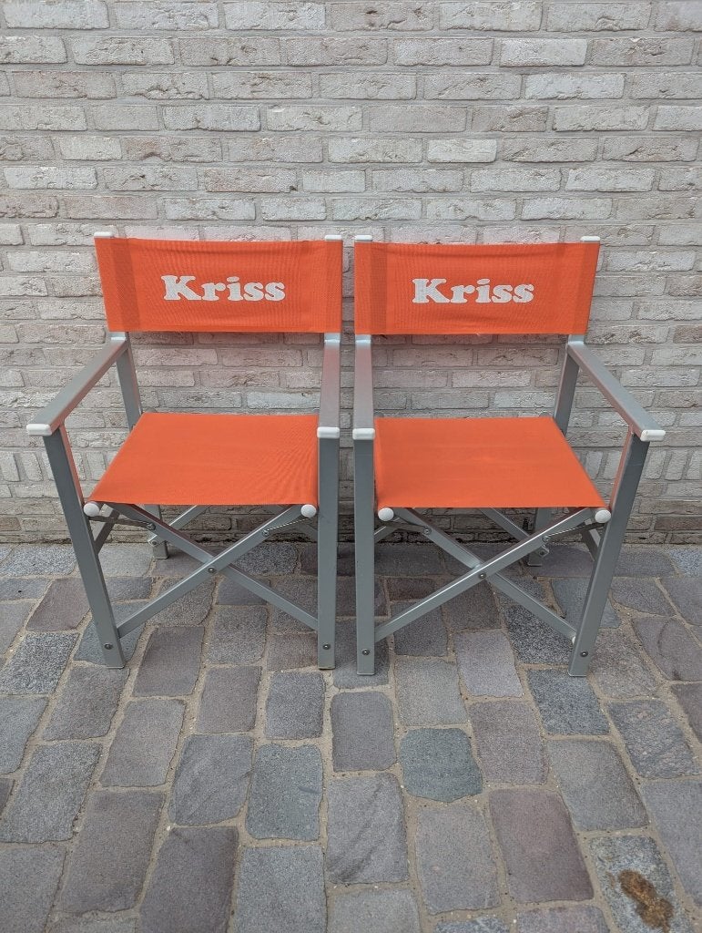 Regisseursstoelen, Huis en Inrichting, Stoelen, Ophalen, Overige materialen, Gebruikt, Twee