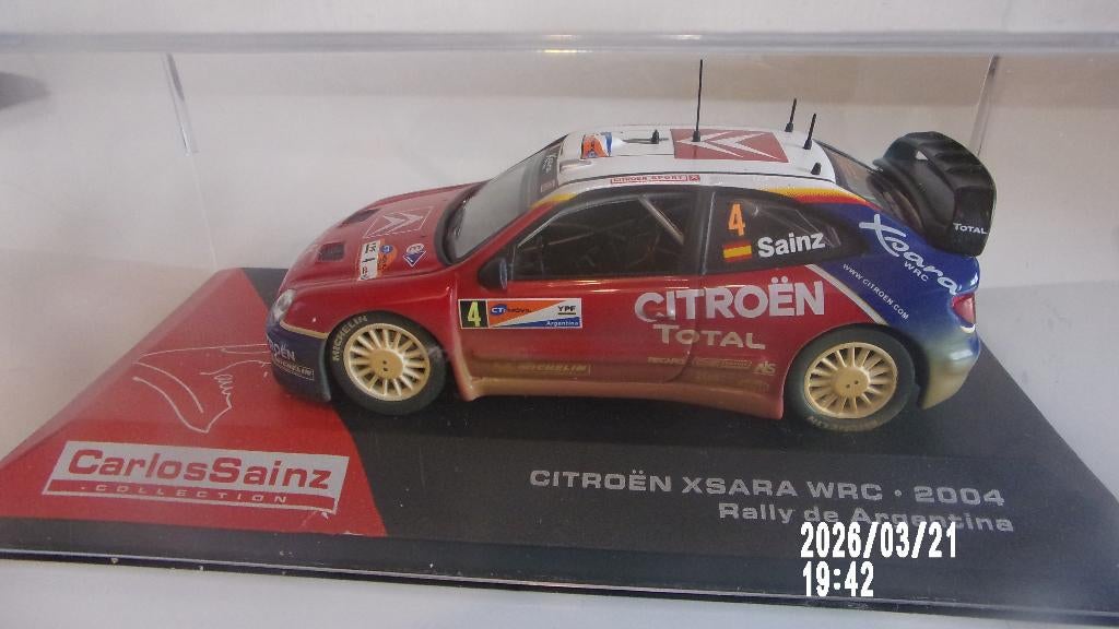 CITROEN XSARA WRC 04 SAINZ COLLECTION COMME NEUVE 1/43, Ophalen of Verzenden, Zo goed als nieuw, Auto, Overige merken