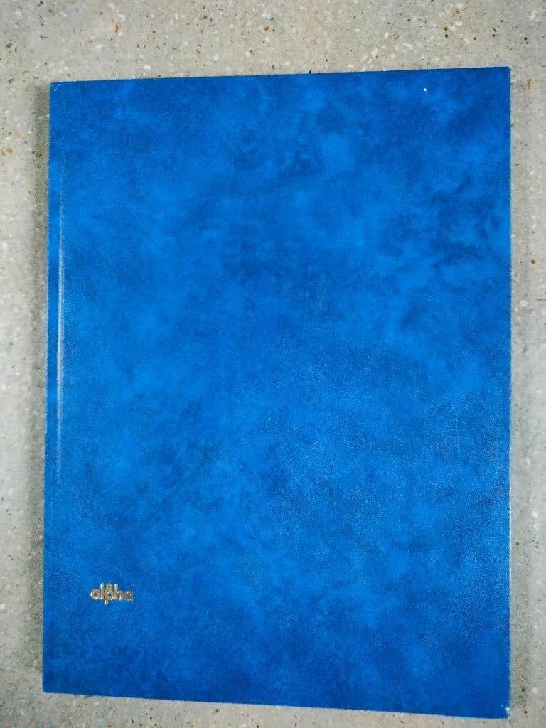 blauw postzegelalbum 16 witte pagina's (leeg), Postzegels en Munten, Ophalen of Verzenden, Verzamelalbum