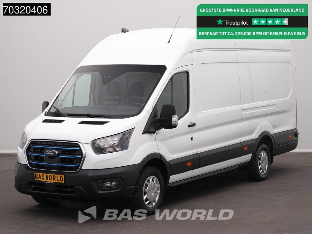 Ford e-Transit 184pk Elektrisch 68kWh 317km WLTP L4H3 Hoog D, Automaat, Stof, Gebruikt, 135 kW