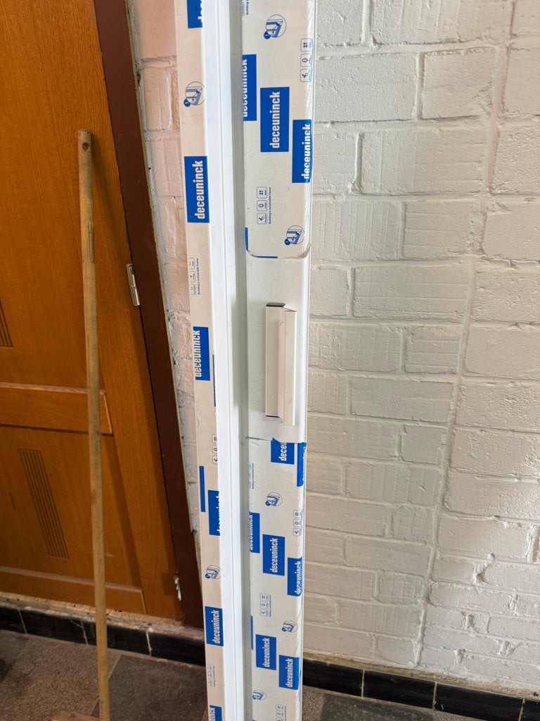 pvc schuifraam 200 br x 210 hoog, Kunststof, 120 cm of meer, Nieuw, Ophalen of Verzenden
