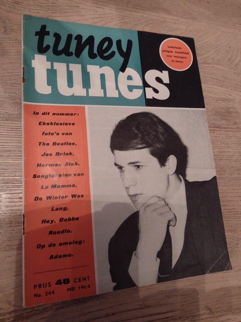 Muziek magazine TUNEY TUNES 1964: BEATLES-ROB DE NIJS, Ophalen of Verzenden, 1960 tot 1980, Tijdschrift