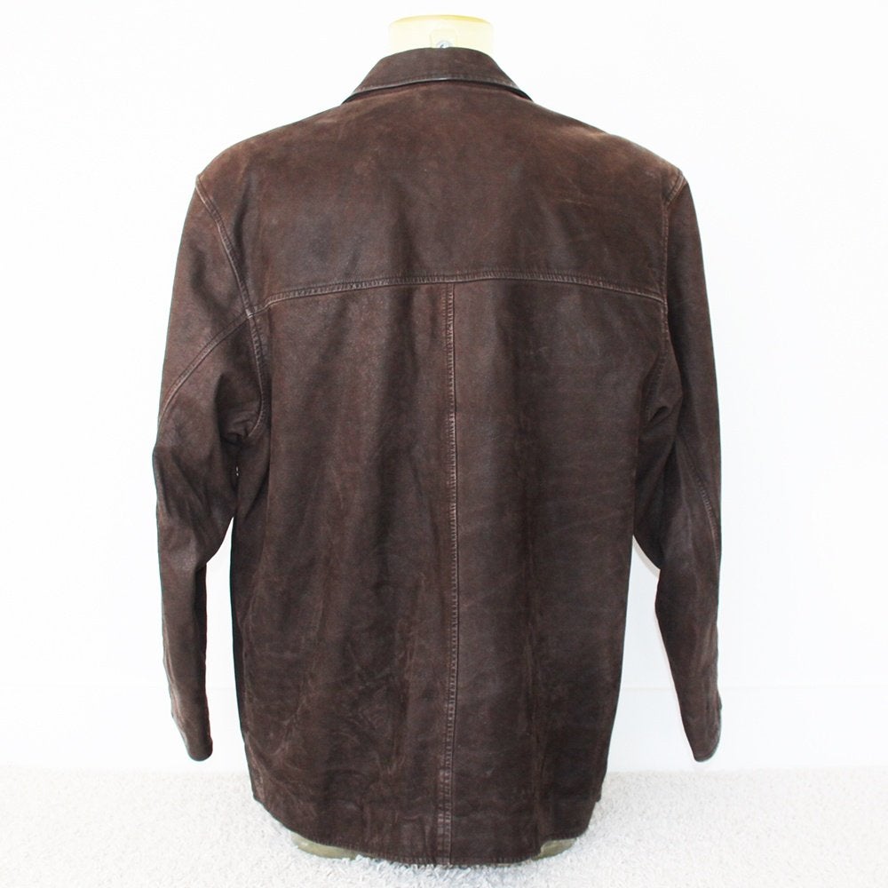 Belle veste en cuir vintage Ricano pour hommes (XL) €95, -, Taille 56/58 (XL), Brun, Ricano, Porté