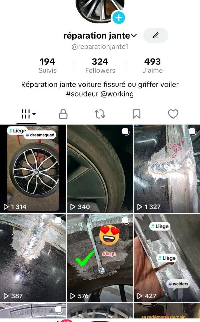 Réparation jante liege fissure ou griffer voiler