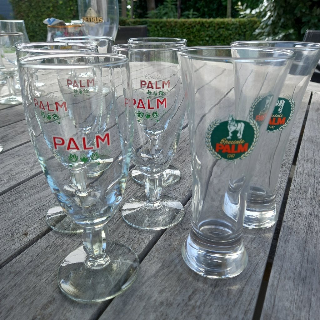 PALM glazen varia 7stuks/5€, Verzamelen, Ophalen, Zo goed als nieuw, Glas of Glazen, Palm