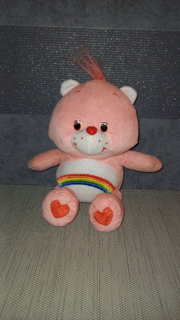 Jouet en peluche Cheer Bear Care Bear, Enlèvement ou Envoi, Comme neuf, Rose, Ours