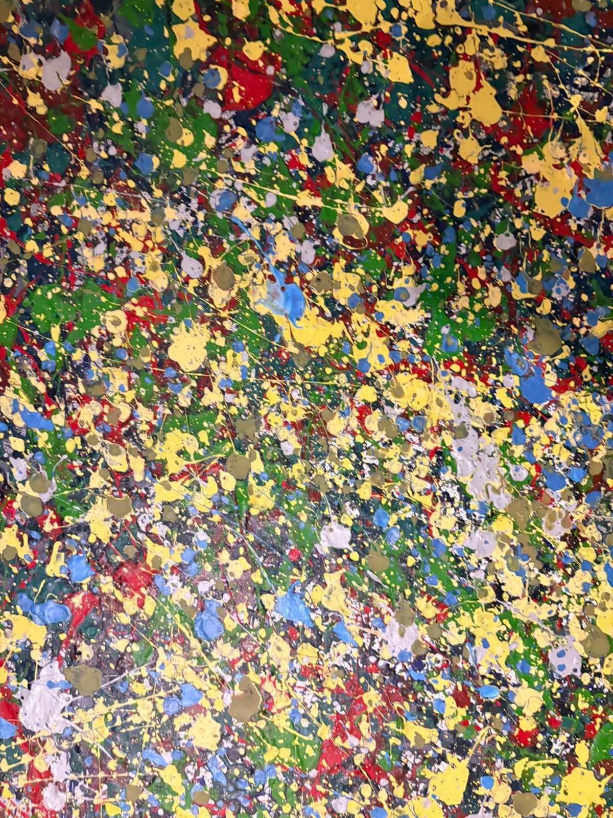 BonoB action painting 100x100, Antiek en Kunst, Ophalen
