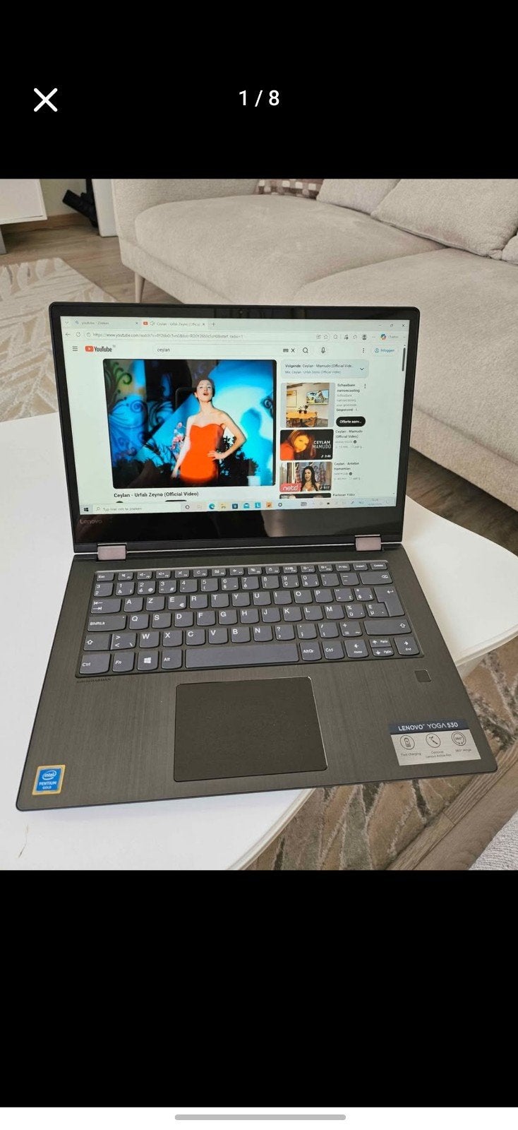 Lenovo Yoga 530 (écran tactile, empreinte digitale, Windows, Enlèvement ou Envoi, Comme neuf, Azerty, 4 GB