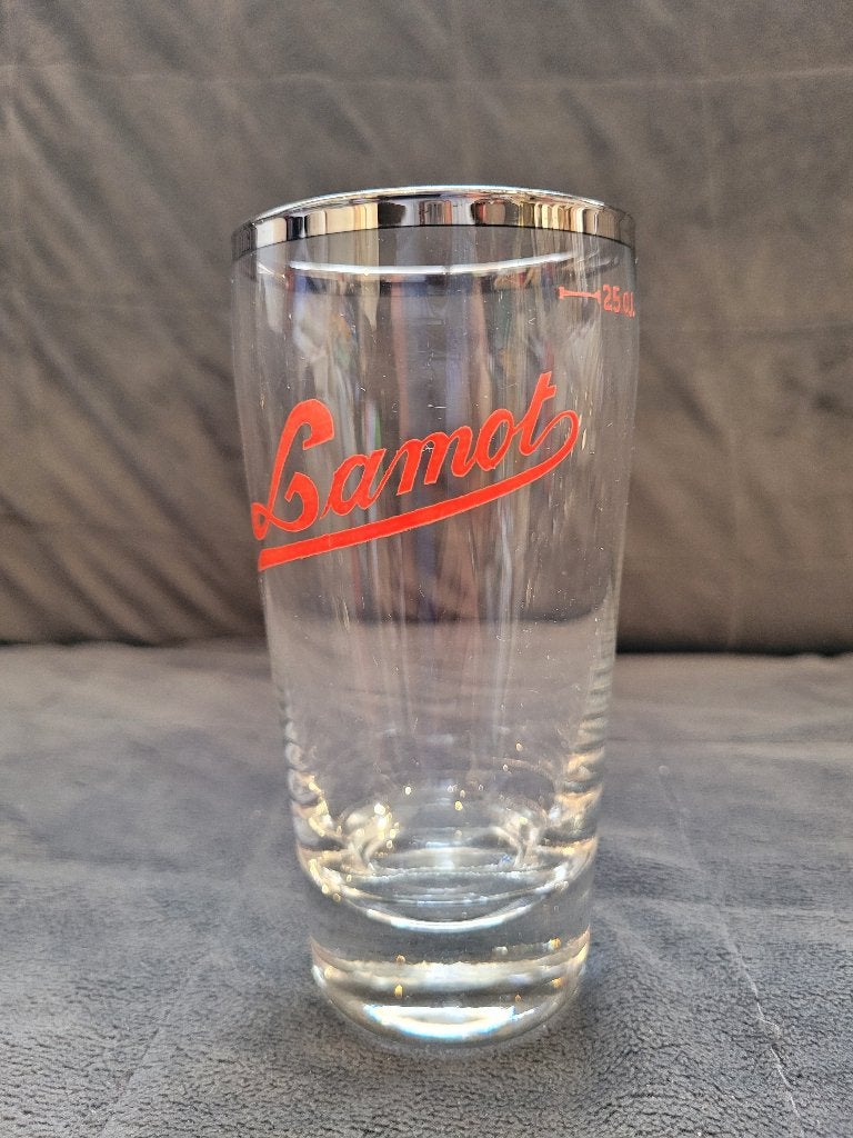 ancien verre bière Lamot 25 cl, Enlèvement ou Envoi, Utilisé, Verre ou Verres, Autres marques