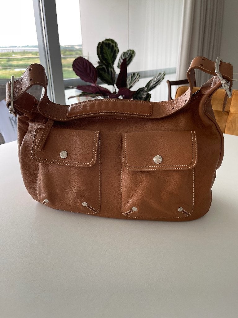 Longchamp leren tas, Ophalen of Verzenden, Zo goed als nieuw