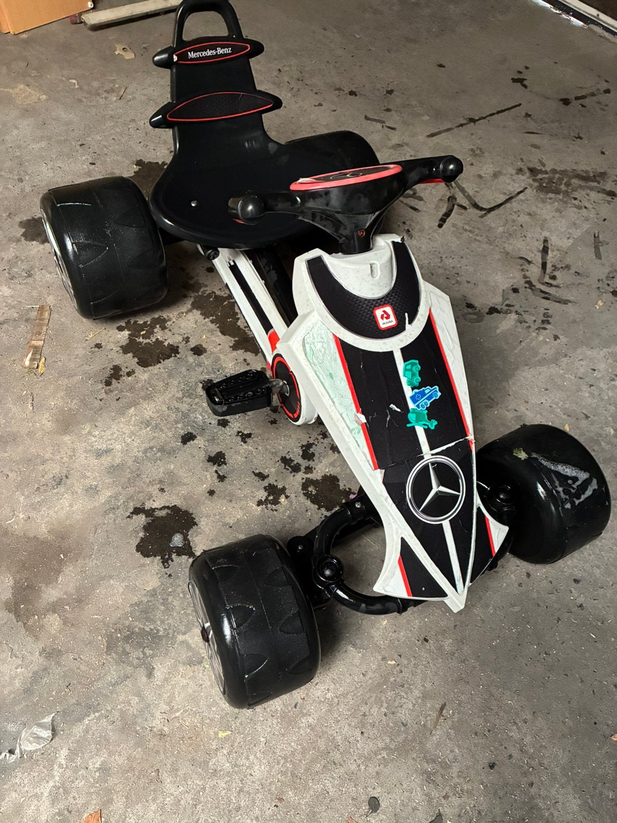 Karting a pedales, Enlèvement, Utilisé