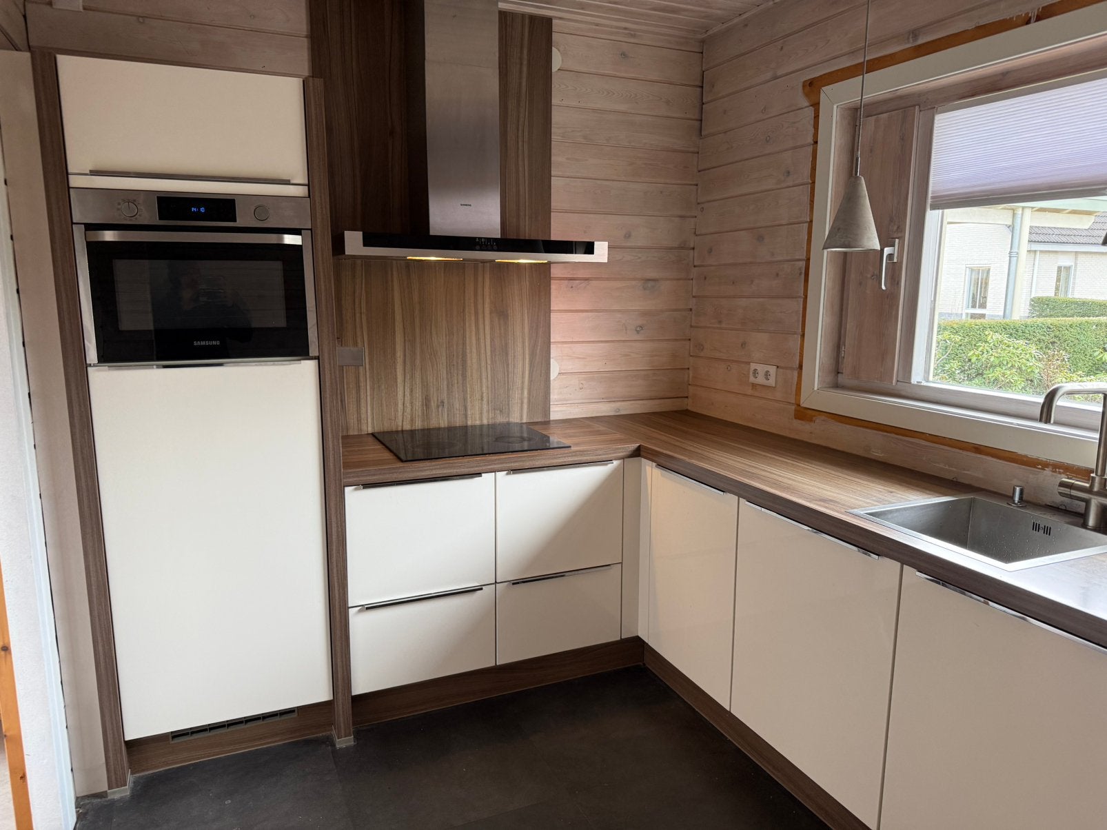 Complete Nette Hoekkeuken Incl. TOP apparatuur GEDEMONTEERD, Ophalen of Verzenden, Hout, Hoekkeuken