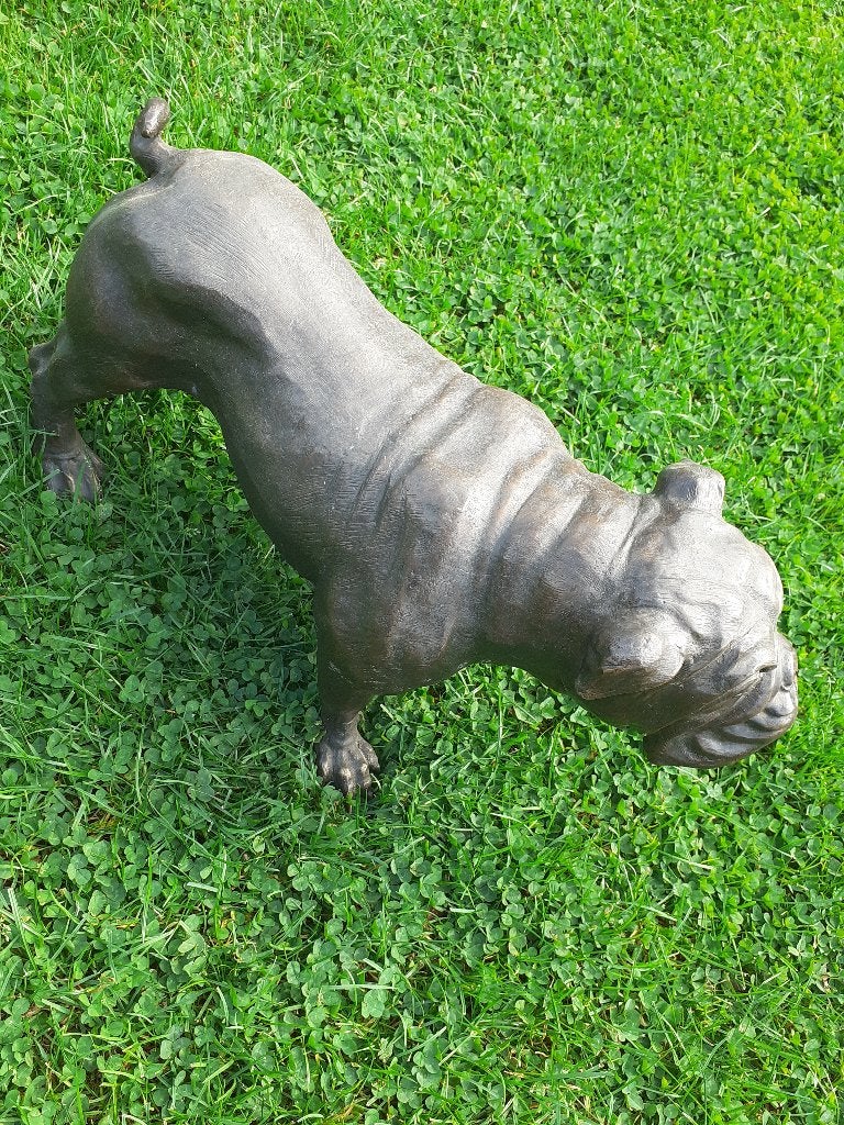 GRAND BOULEDOGUE EN BRONZE, Antiquités & Art, Enlèvement, Bronze