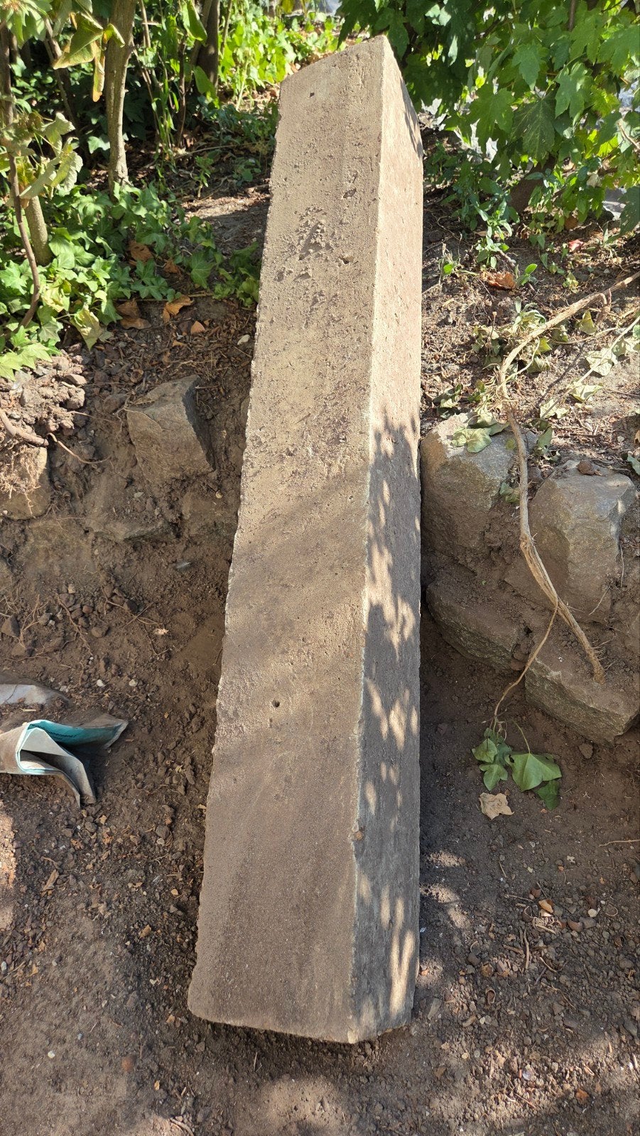 Betonnen paal - 126 cm lang, 17x17 cm, Ophalen, Gebruikt, 100 tot 200 cm, Blok