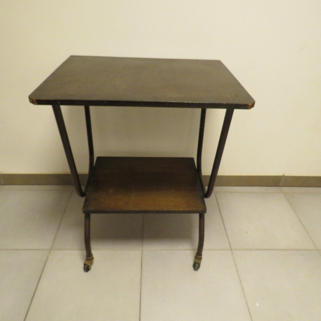 Vintage trolley tv meubel hout metaal, Ophalen